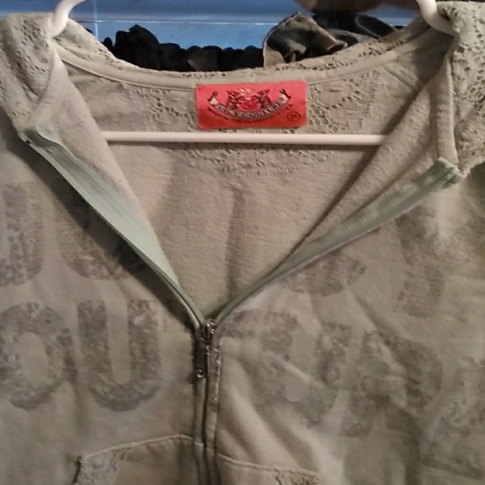 Juicy Couture P Green Lace Logo Hoodie